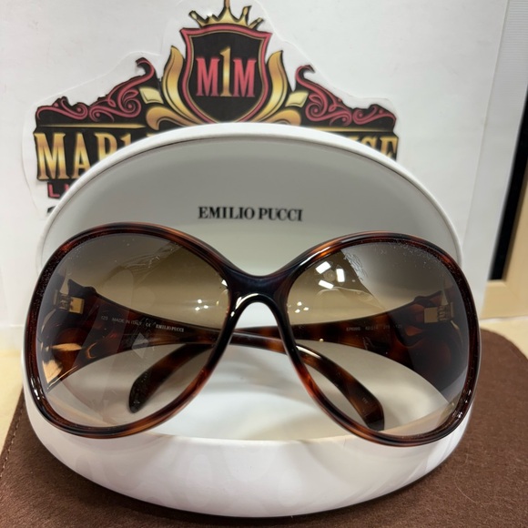 Emilio Pucci Brown Designer Sunglasses - Picture 6 of 12